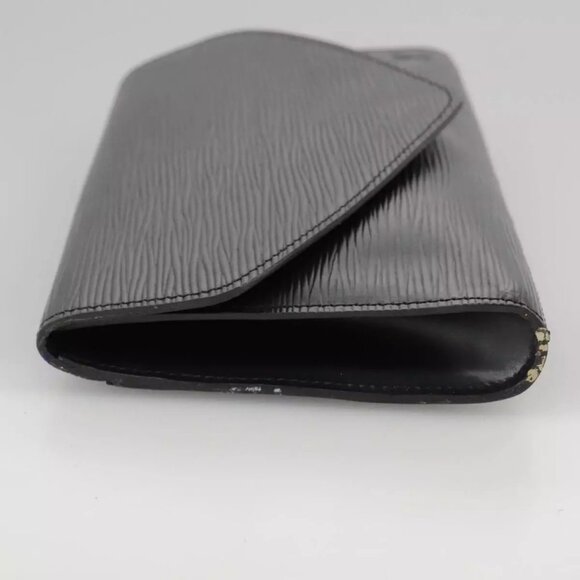 LOUIS VUITTON Epi Art Deco Clutch Bag Black M52632 LV Auth - Picture 4 of 16